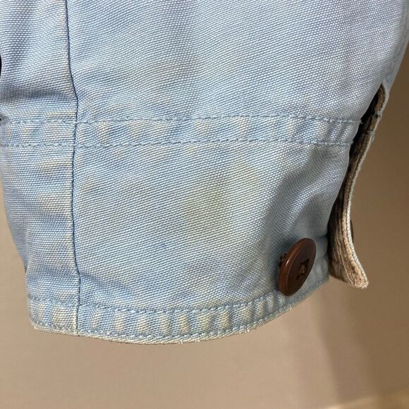 L.L. Bean Quilted Insulated Blue Canvas Barn Chore Coat Women's Size X-Large - Picture 9 of 12